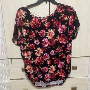 Floral Black Women's Top